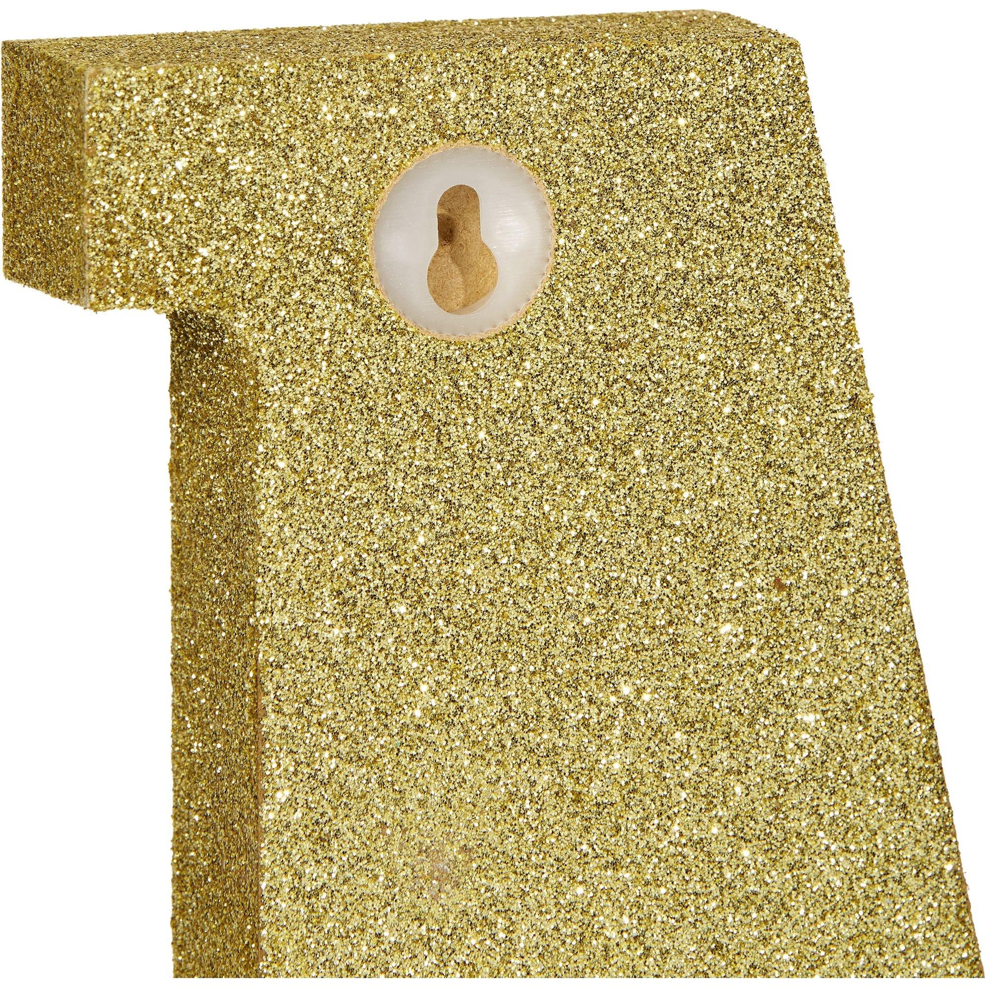 Glitter Gold Letter R Sign